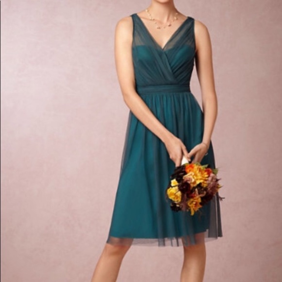 NWT Anthropologie Hitherto Party Dress Green Sz 4 - Picture 1 of 16